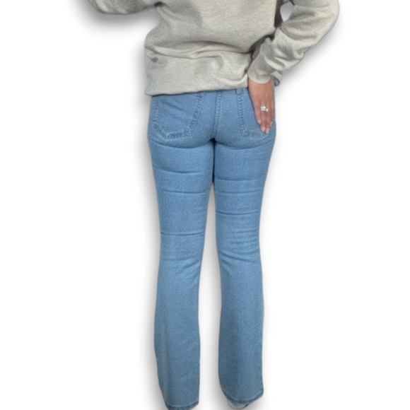 Mid Rise Bootcut Light Wash Jeans - Picture 2 of 16